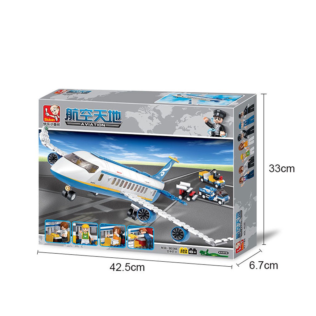 Đồ chơi Lego máy bay chở khách Airbus M38 hai động cơ giúp trẻ tư duy sáng tạo xếp hình với 463 mảnh ghép