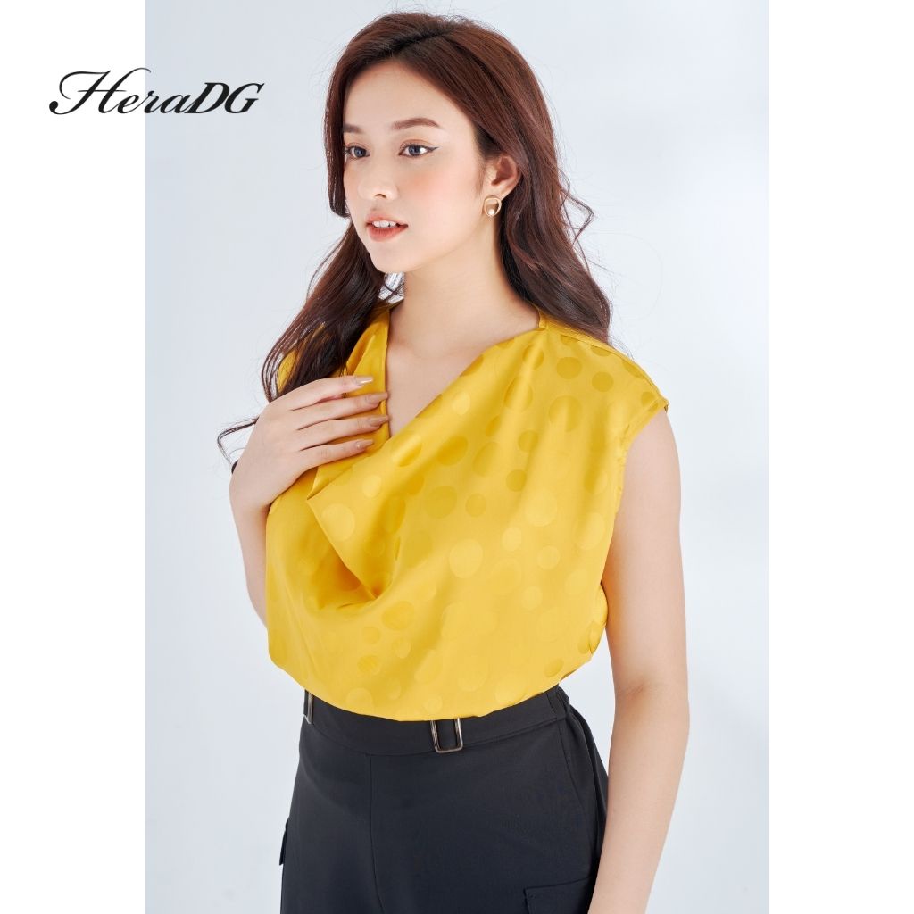 Áo sát nách lụa cổ đổ sát nách HeraDG - SAKBA006-S