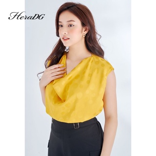 Áo sát nách lụa cổ đổ sát nách heradg - sakba006-s