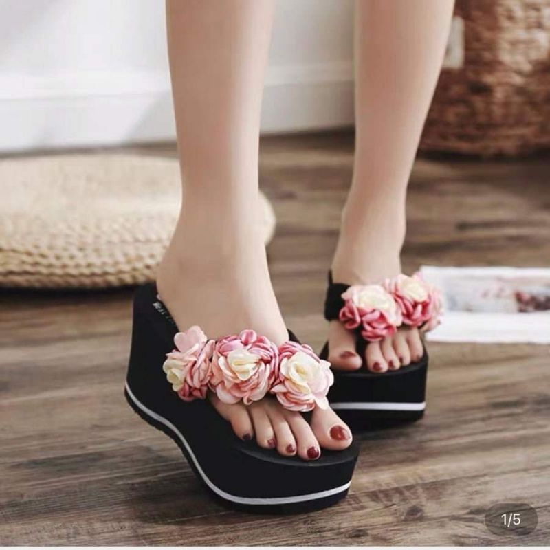 Dép kẹp lượn sóng quai bông 10f