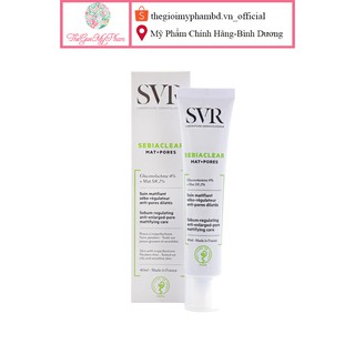 Kem Dưỡng Giảm Mụn Thông Thoáng Lỗ Chân Lông SVR Sebiaclear Mat + Pores 40ml