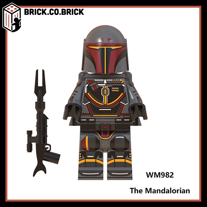 Minifigure Star Wars Đồ chơi Lắp ráp Chiến Tranh Giữa Các Vì Sao Mô hình Mandalorian WM6092
