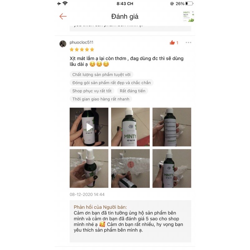 MINTY Hair Mist - Xịt Dưỡng Da Đầu Bạc Hà ( Handmade ) | BigBuy360 - bigbuy360.vn