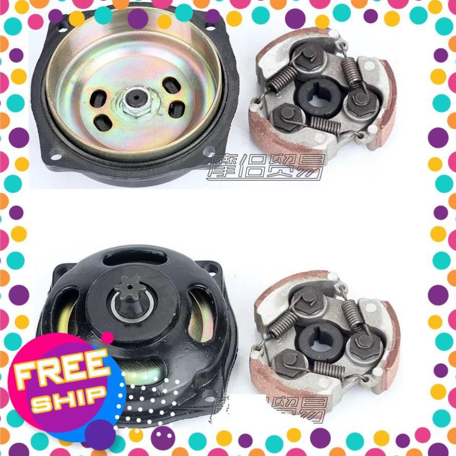 Chuông, lá côn và nhông trước xe moto mini D7,35cm T8F xe 2 thì 50cc 7 răng chất liệu kim loại bền chắc chắn