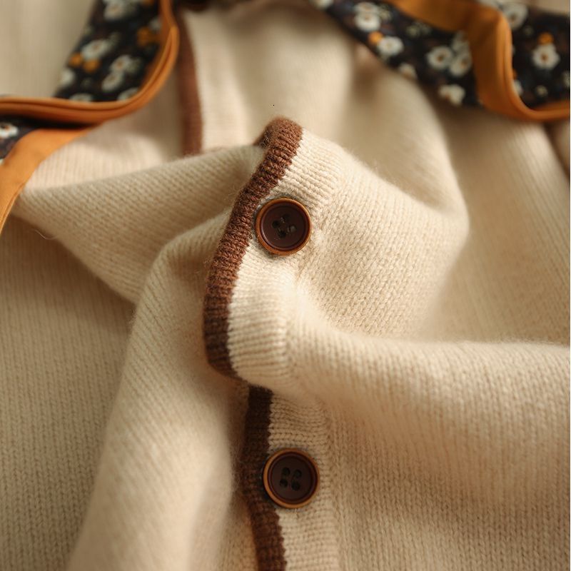 Áo khoác cardigan dệt kim cổ tròn phong cách Hàn Quốc thời trang mùa thu cho nữ