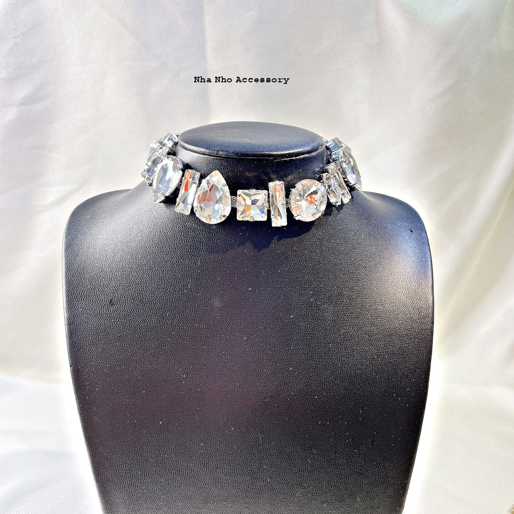 Vòng Cổ Choker Đá Bản To Ngẫu Nhiên NHÀ NHỎ 757