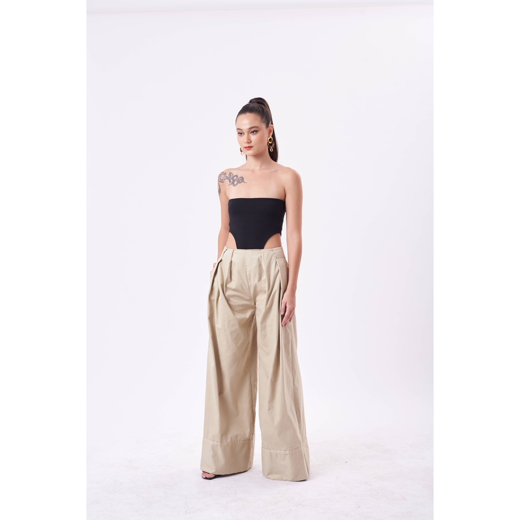 The Freckles Studios - No.5 Áo liền quần bodysuit thun cotton ôm màu đen | BigBuy360 - bigbuy360.vn