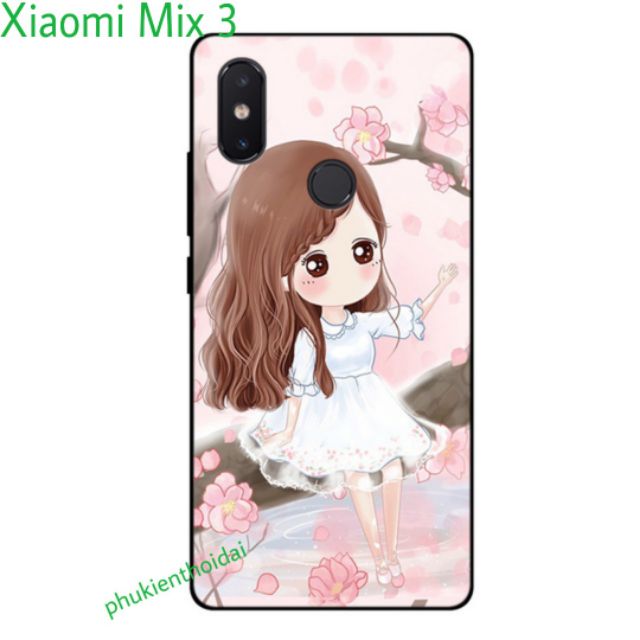 Ốp lưng Xiaomi Mix 3 dẻo TPU in 3D cao cấp chất đẹp ( bảo vệ camera)
