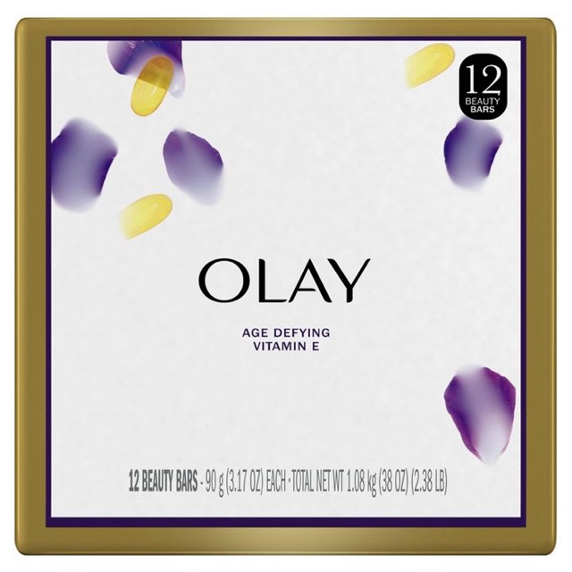 Xà bông cục Olay Age Defying Beauty Bar Soap for Women, 3.17 oz, 12 ct