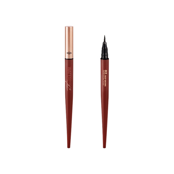 Bút kẻ Mắt nước Waterproof siêu lì VACOSI VM24 / Bút kẻ viền mí lâu trôi #02 Deep Brown (Nâu đen)