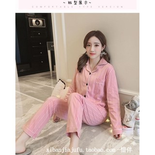 bộ mặc nhà pyjama kẻ cotton cao cấp
