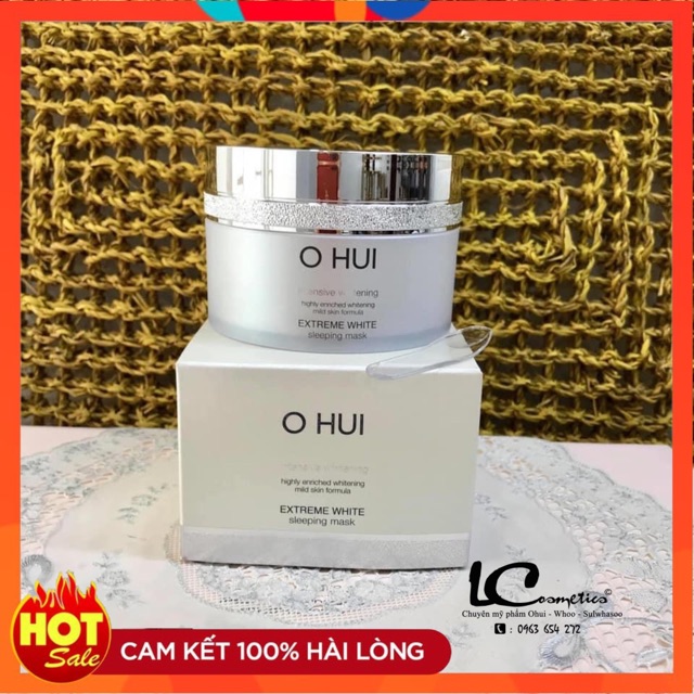 Mặt Nạ Ngủ Dưỡng Trắng Ohui Extreme White Sleeping Mask❤️CHUẨN AUTH 100%❤️da trắng thanh khiết từ trong giấc ngủ hũ100ml