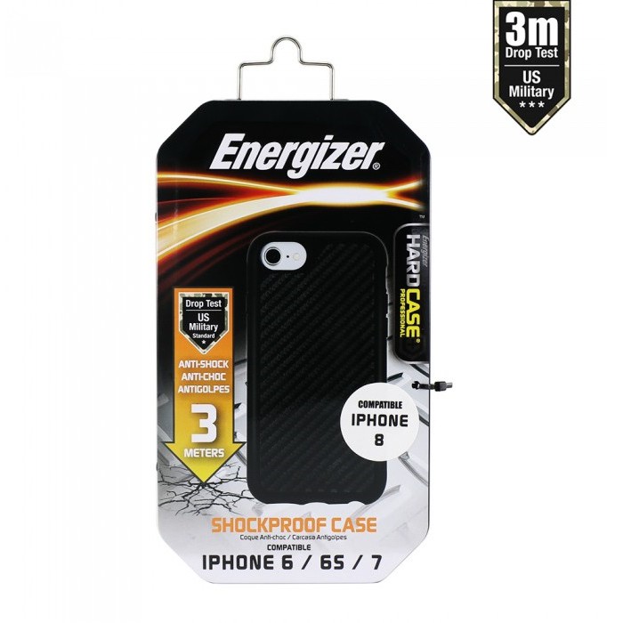 Ốp lưng Energizer Carbon chống sốc 3m cho iPhone 6/6S/7/8 - ENCOUL3MIP7CB