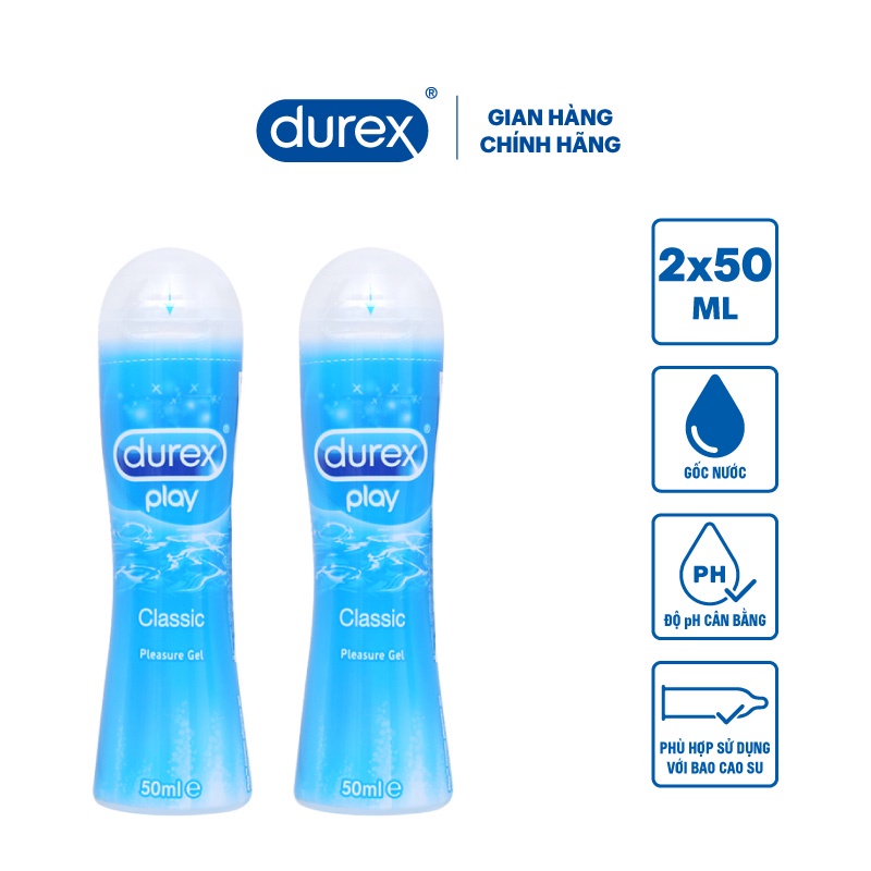 Bộ 2 gel bôi trơn Durex play classic 50ml/chai