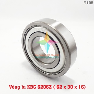 Vòng bi máy giặt 6206zz KT:62 x 30 x 16(mm)