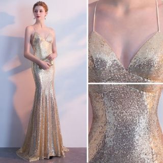 Đầm dạ hội kim sa siêu sang