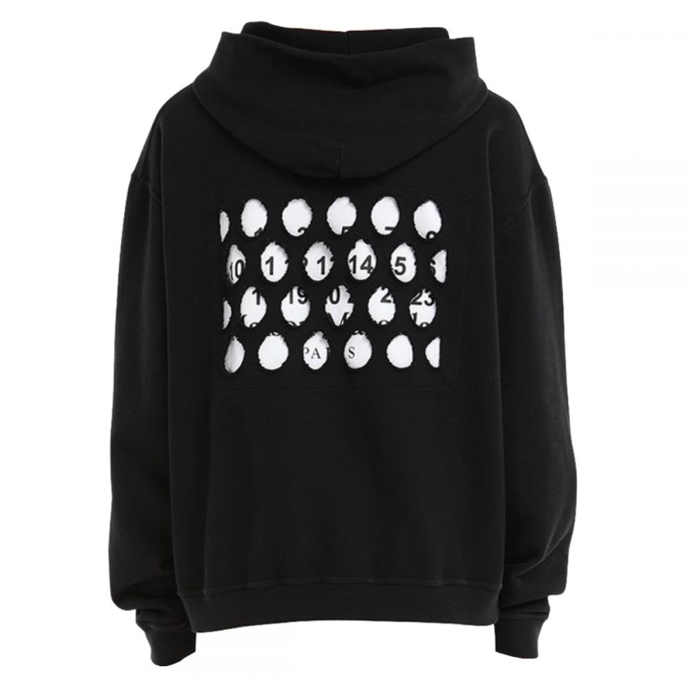 Áo nỉ mũ Maison Margiela punched holes hoodie fw20