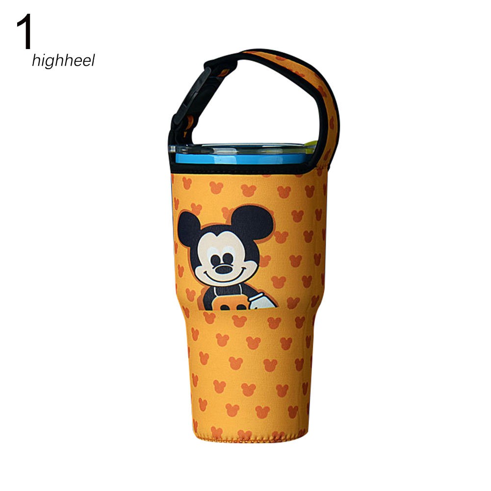 Túi bọc ly nước hình chuột Mickey/ gấu/ cá tiện dụng cho Yeti Rambler