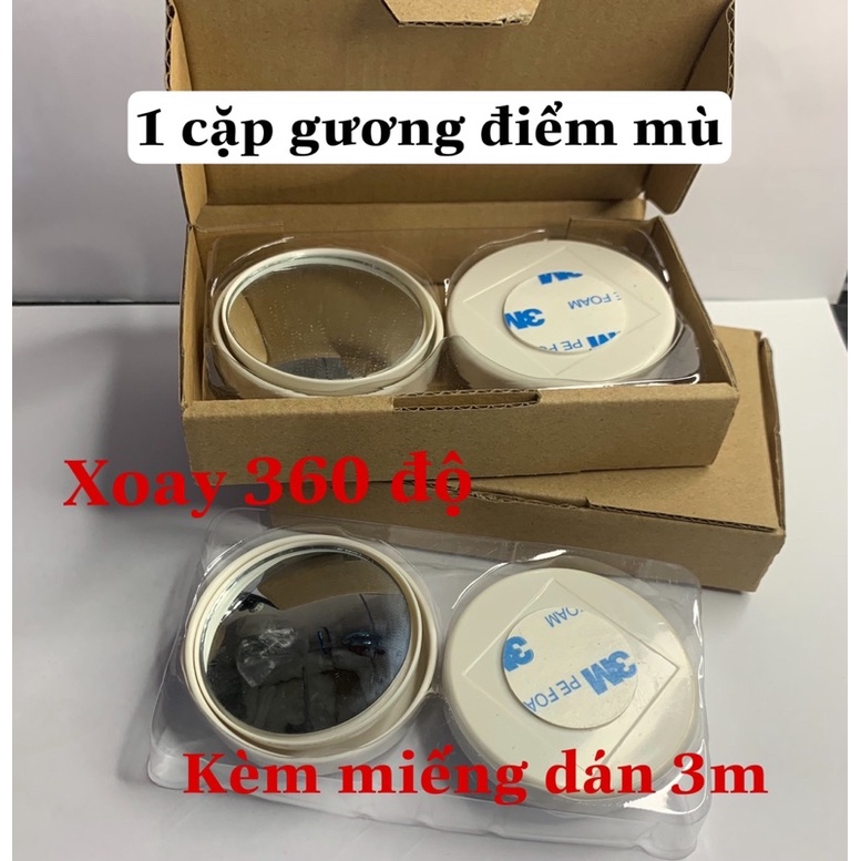 Gương cầu lồi xoá điểm mù xoay tròn 360 độ