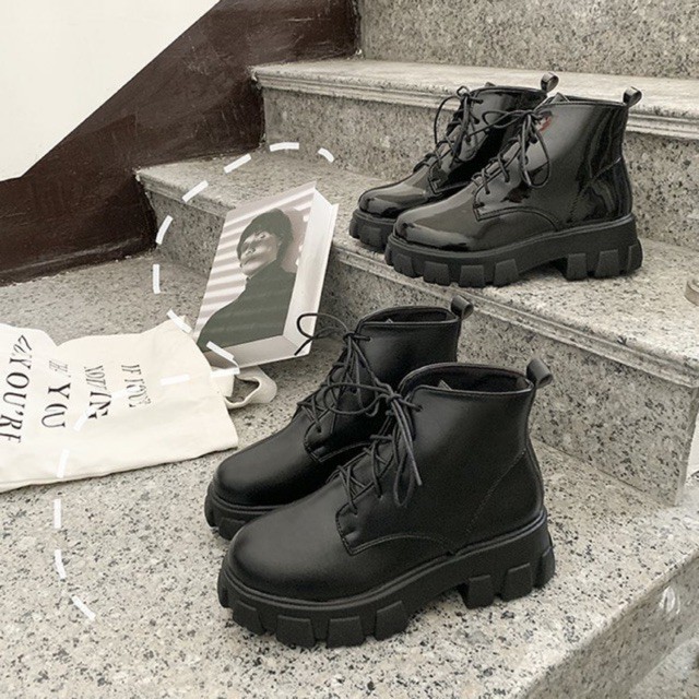 [ORDER]GIÀY BOOTS OXFORD ULZZANG ĐỘN ĐẾ CAO CỔ, THẤP CỔ BASIC - FORM TO HƠN 0,5 SIZE