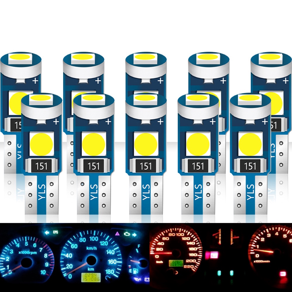 Set 10 Bóng Đèn LED T5 74 73 37 2721 Chuyên Dụng Dành Cho Ô Tô