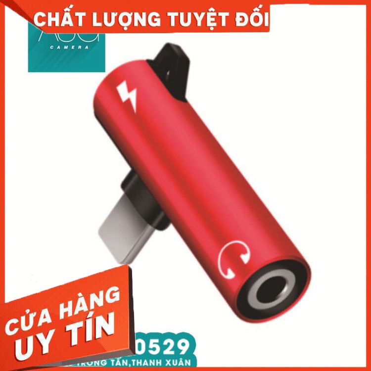 SIÊU RẺ | Jack chia tai nghe - Chuyển đầu 3.5 cho iphone 7,8,X vừa sạc vừa nghe nhạc - AUG Camera Hà Nội