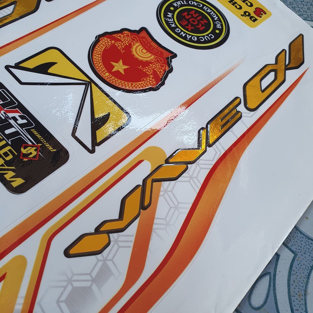 tem wave A 100 và 50cc ghép crom nhiều màu