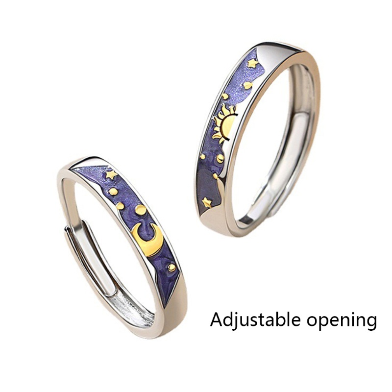 Nhẫn Đính Hôn Mặt Trời Mặt Trăng Cho Nữ Fiancee Girlfriend Wife Husband Biểu Tượng Tình Yêu Tinh Tế Uni