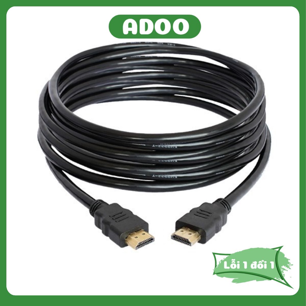 Dây HDMI tròn đen 10M 15M 20M 25M 30M 7.0 chất lượng cao siêu nét chuẩn Full HD 1080P ADOO