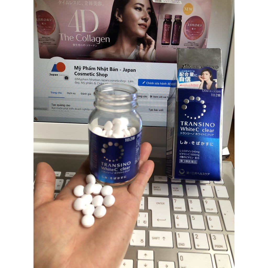 TRANSINO WHITE C CLEAR  HỘP 120 VIÊN