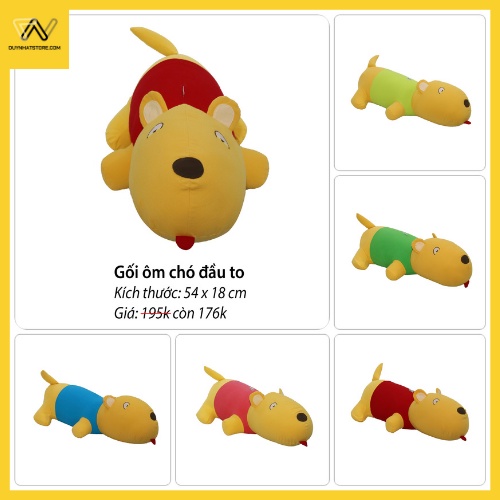 Gối Ôm Hình Thú Cho Bé Hometex Hình Chú Chó Đầu To Ngủ Cho Bé Dễ Thương Đáng Yêu Xuất Xứ Việt Nam Duy Nhật Store