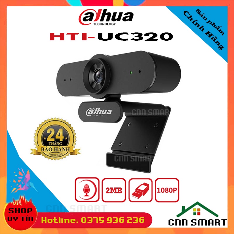 Webcam Máy Tính DAHUA ( HTI - UC320 ) 2MB FULL HD 1080P wc tích hợp mic chuyên dụng cho Livestream, Học và làm Online