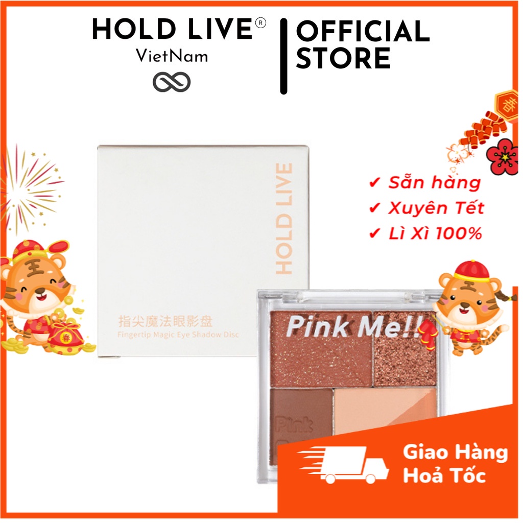 [ Hold Live 2022 ] Bảng phấn mắt 5 màu Hold Live Pink Me nhỏ gọn tiện lợi HL533 nội địa Trung