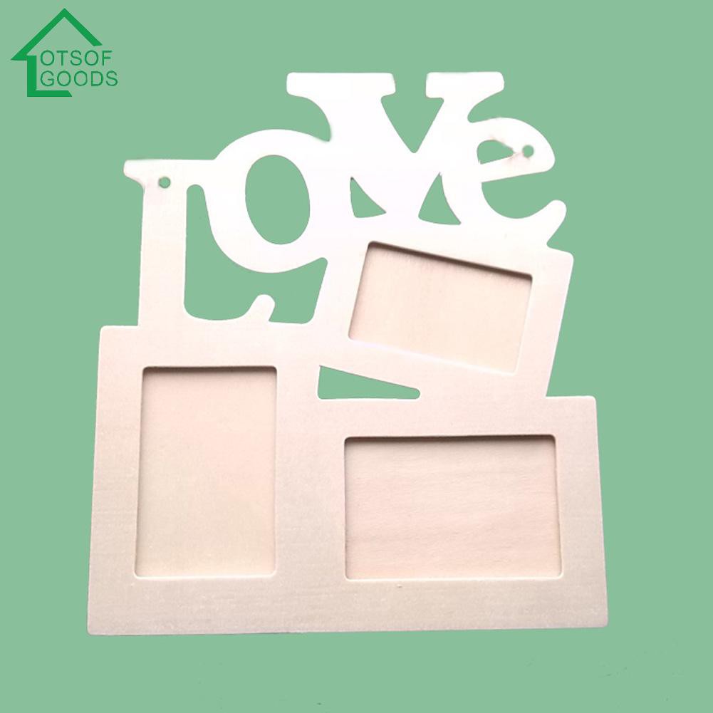 Khung ảnh bằng gỗ thủ công hình trái tim DIY | BigBuy360 - bigbuy360.vn