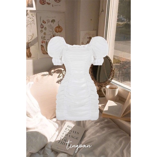 váy ARIANA DRESS trắng size M