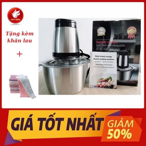 Máy xay cối thủy tinh  4 lưỡi inox 304 đa năng Kèm quà tặng đặc biệt.