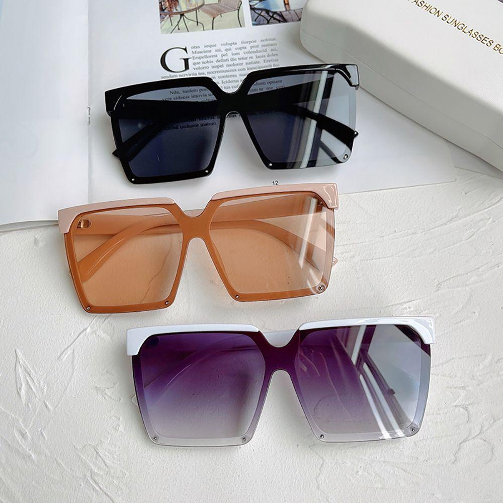 Kính Chống Bức Xạ UV400 Gọng Vuông Lớn VANES1 Phong Cách Hàn Quốc Cho Nữ