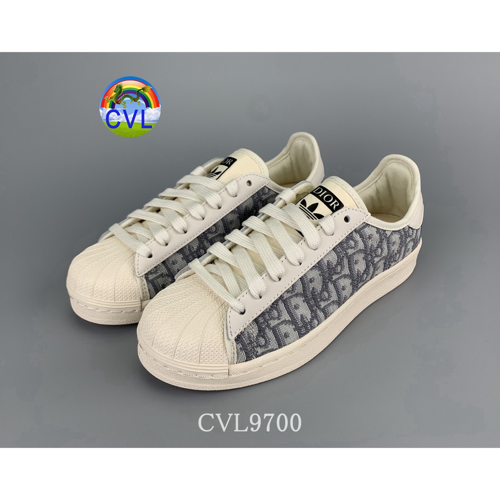 Dior Eason X Adidas Superstar 50th Anniversary 166921 Men's And Women's Simple Design Sneakers