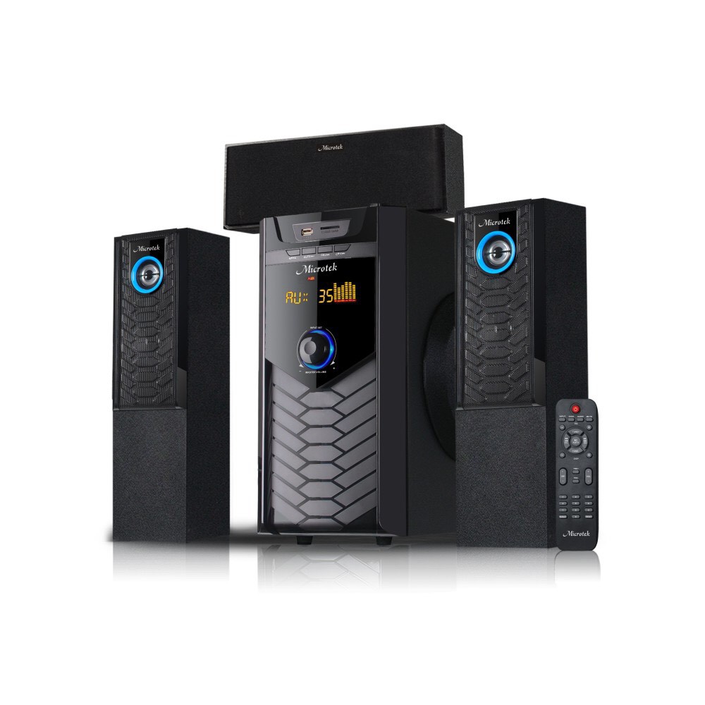 Loa Bluetooth Microtek 3.1 X218-BT - 140W ( Thẻ Nhớ,Usb,sd card,bluetooth 5.0,FM,remote ) Hàng Chính Hãng