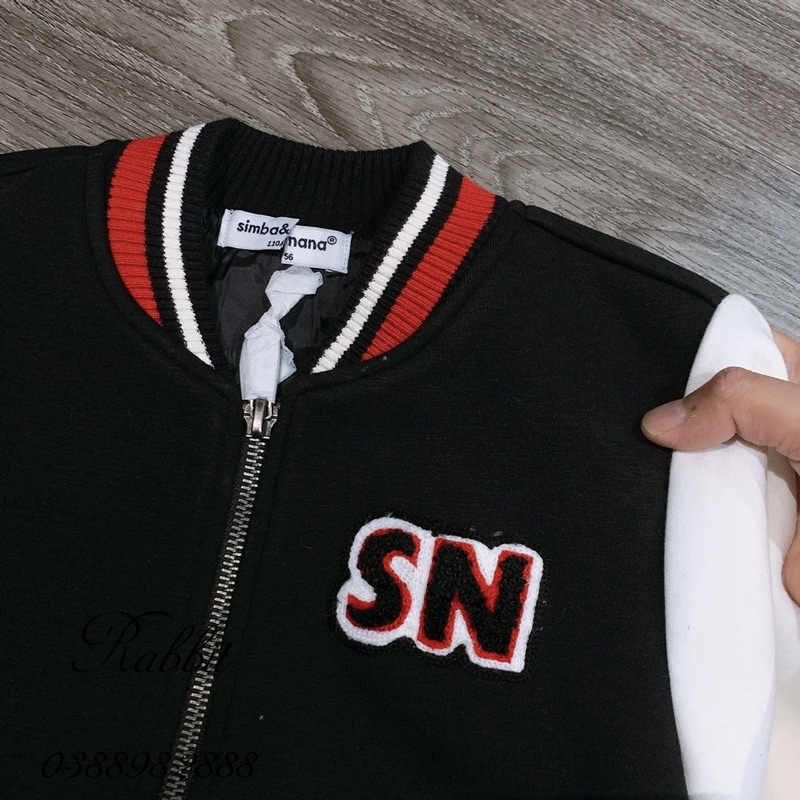 Áo bomber đen trắng
