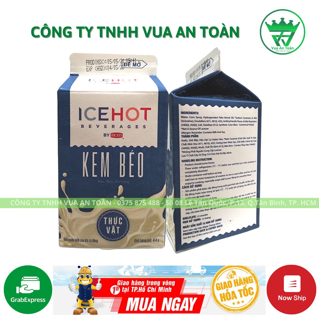 Kem Béo Thực Vật Rich's- Rich Lùn 454gr