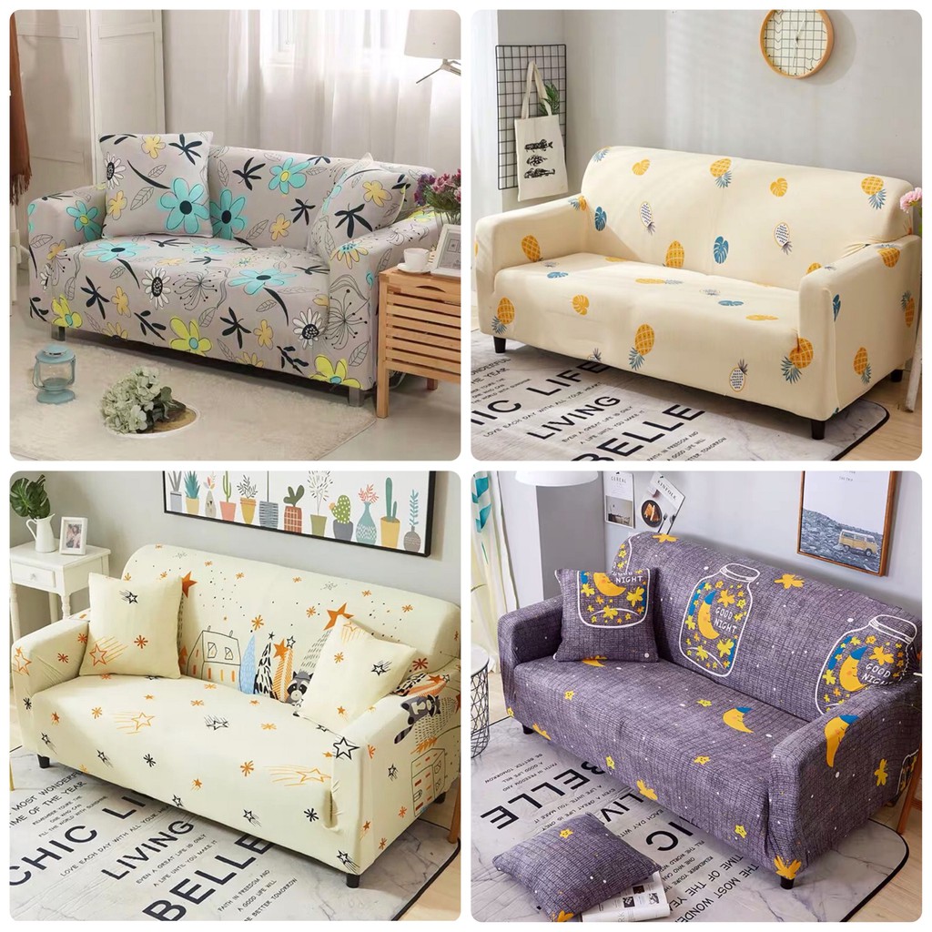 Tấm bọc sofa tại nhà họa tiết cute cho ghế 1,2,3,4 chỗ