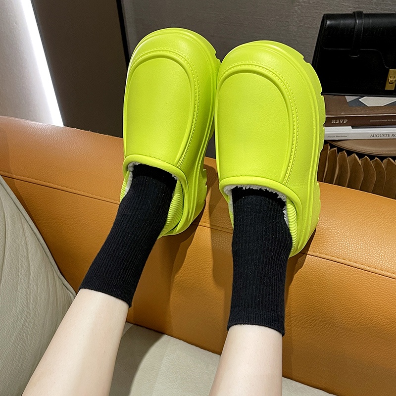 Tikp Giày nữ Giày cao gót Giày nam Dép Dép Bông Không thấm nước Nữ Đi Trong Nhà Chống Trượt Giữ Ấm Chân Chống trơn trượt 5 Màu Size: 36-41