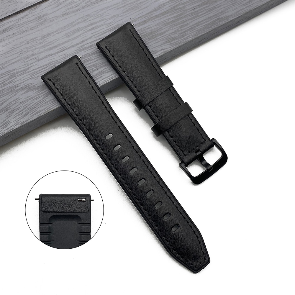 Dây Đeo Bằng Da 20mm 22mm Cho Đồng Hồ Samsung Galaxy Watch 46mm Gear S3 Huawei Gt2 Amazfit Gtr 47mm