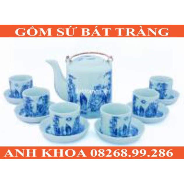 Ấm tích Bát Tràng quai đồng - Gốm sứ Bát Tràng Anh Khoa