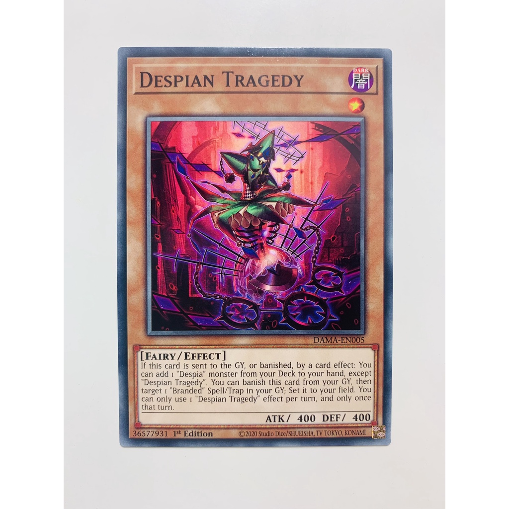 THẺ YUGIOH MÃ DAMA-EN005 - Despian Tragedy - Common 1st Edition