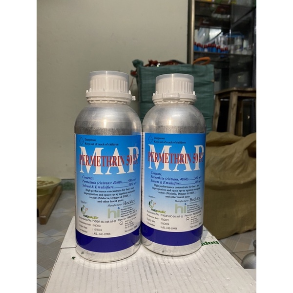 Thuốc muỗi nhúng mùng chai nhôm Permethrin chai 1000ml
