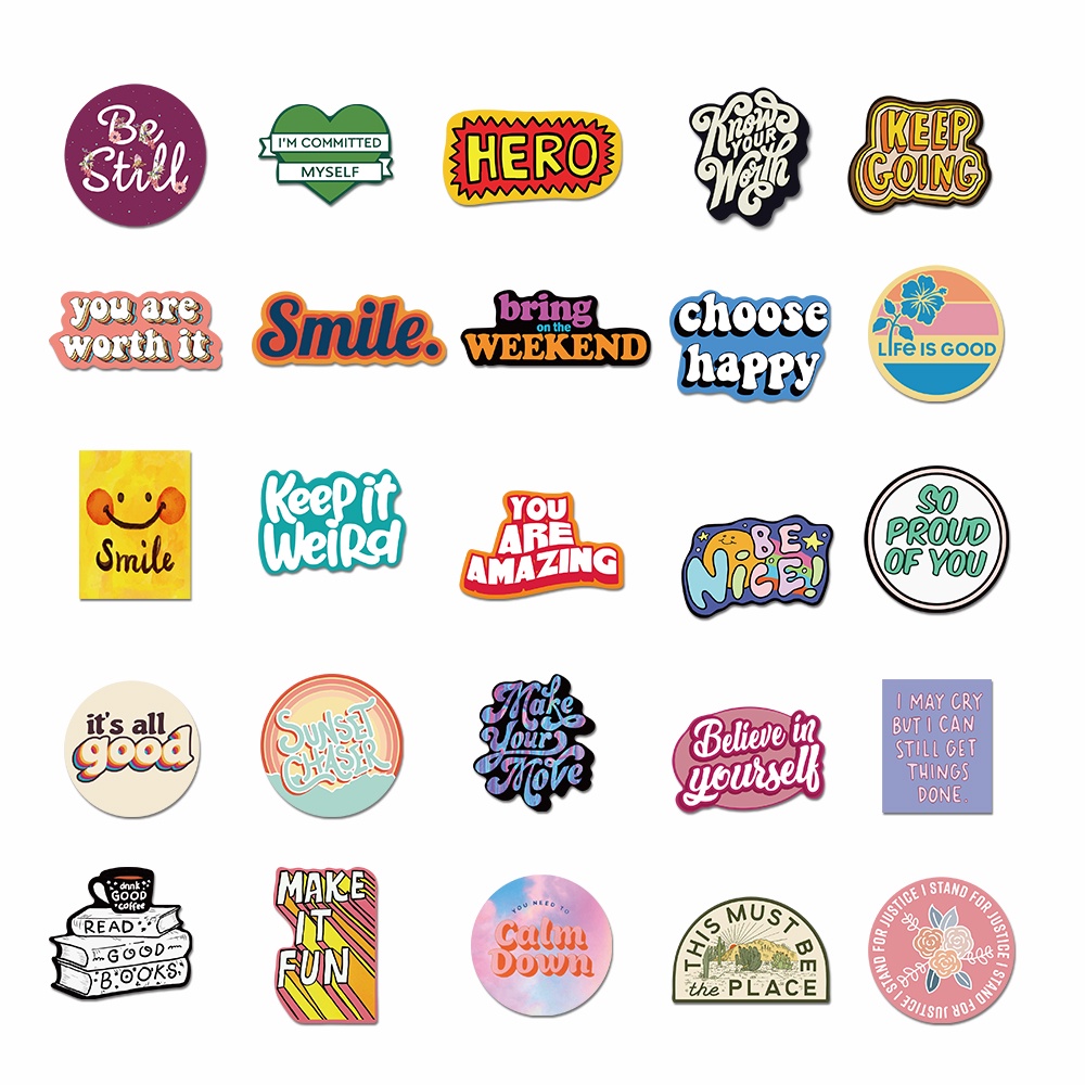 50 Miếng dán chống thấm nước họa tiết độc đáo dễ thương trang trí laptop