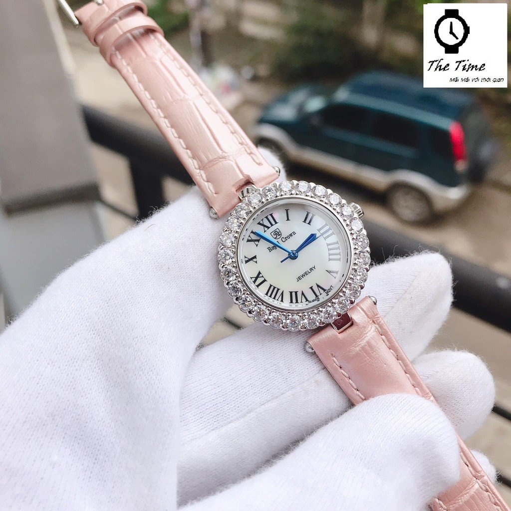 Đồng Hồ Nữ Chính Hãng Royal Crown 6305ST dây da các màu