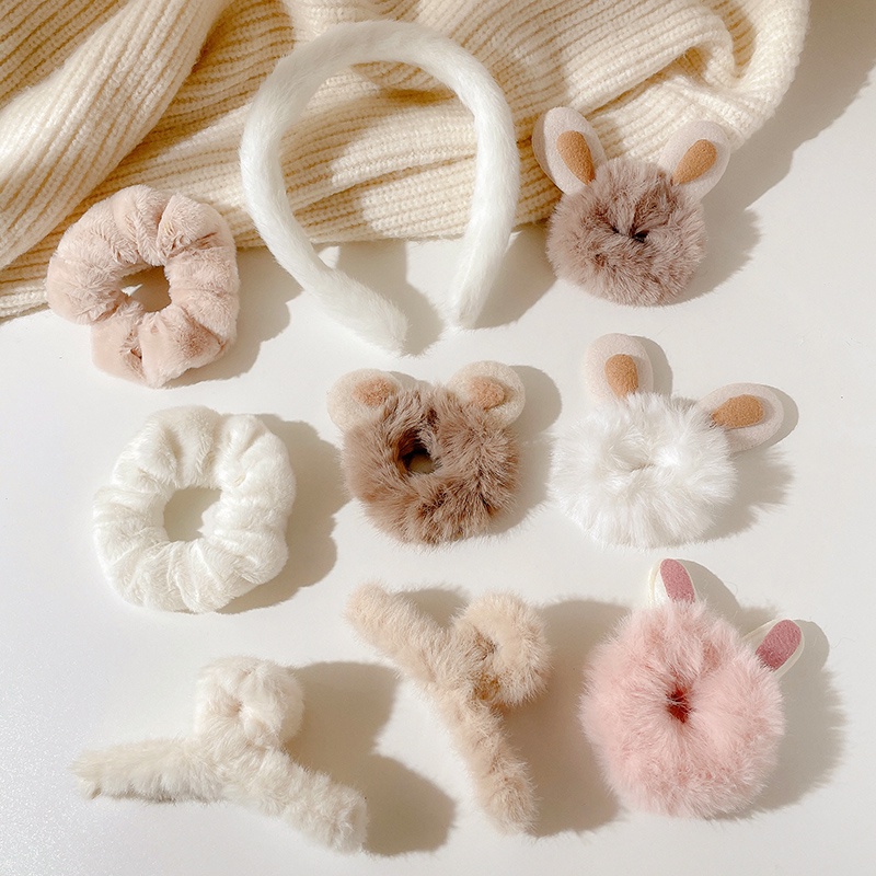 Dây Buộc Tóc Cao Su Co Giãn Hình Gấu Bông Dễ Thương